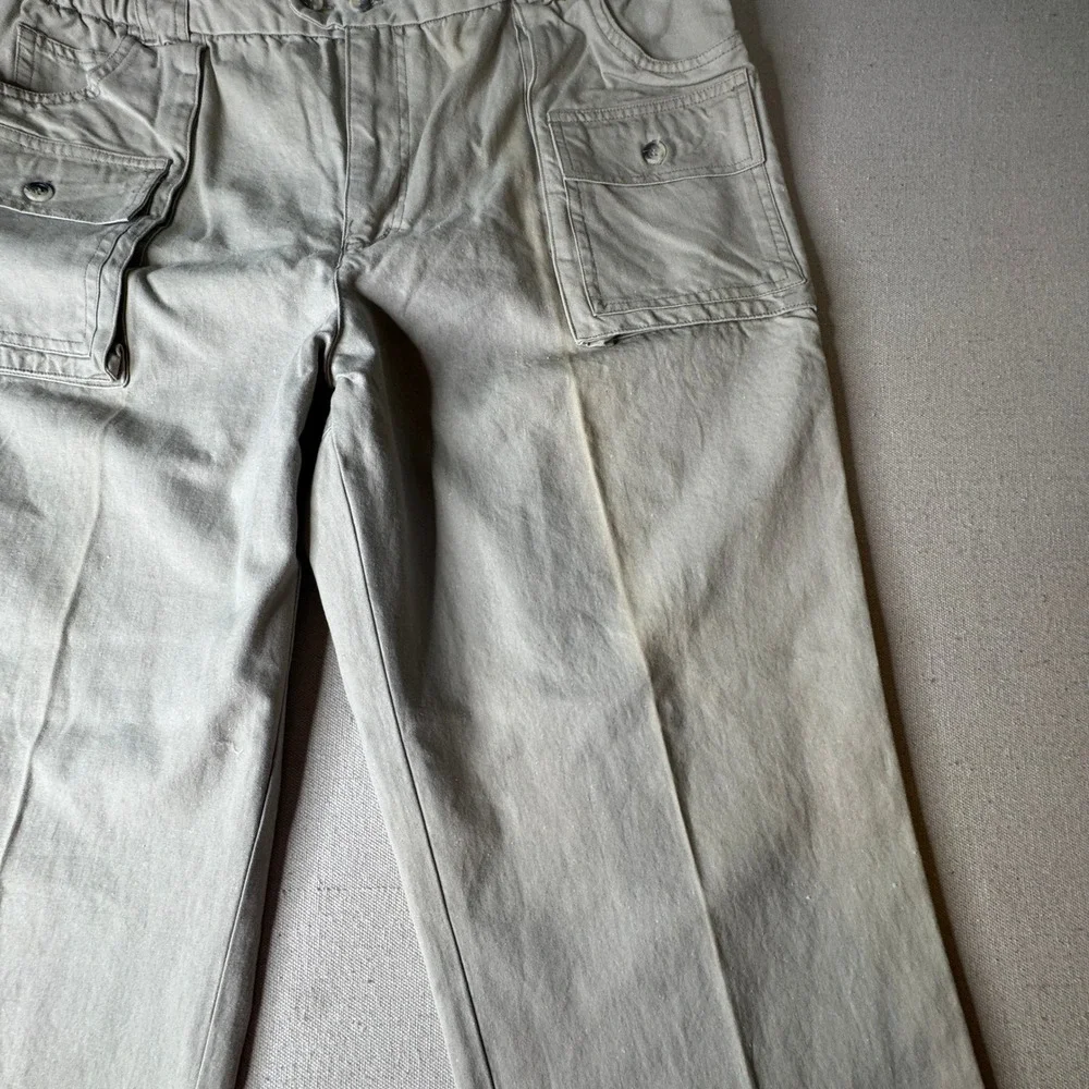 Ozark Wilderness Outfitters Men Tan Cotton Cargo Pants 38x34 TP814 Khaki Utility